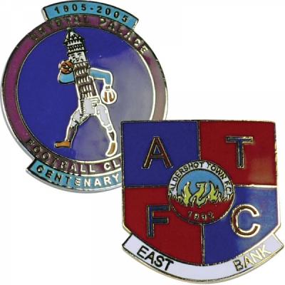 Image of Stamped Iron Hard Enamel Badge (25mm)