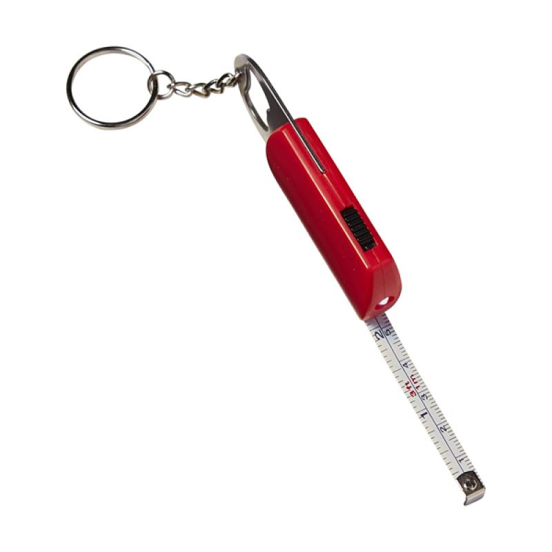 Image of Metal bottle opener with steel keyring