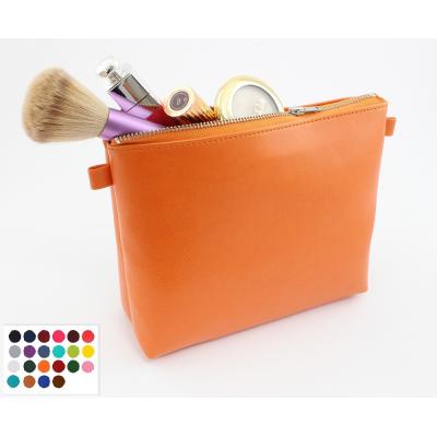 Image of Belluno Coloured PU Large  Zipped Pencil or Cosmetics Case