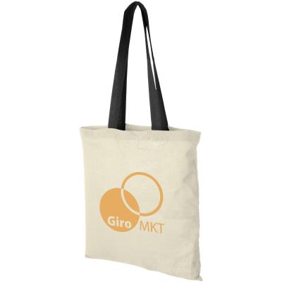 Image of Nevada 100 g/m² cotton tote bag coloured handles